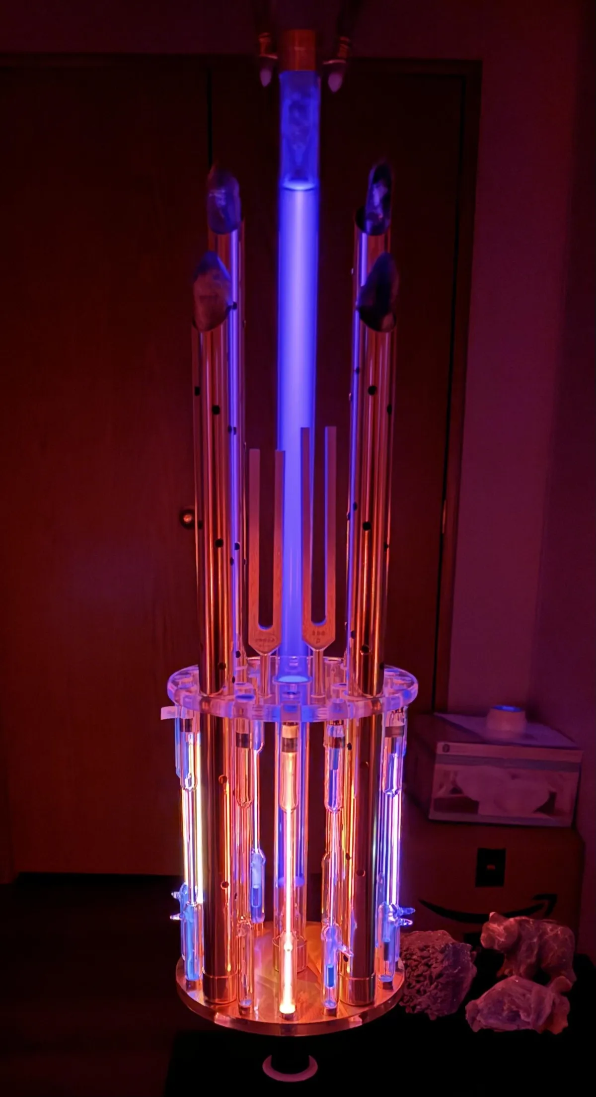 Tesla Bio-Lights glowing tube array