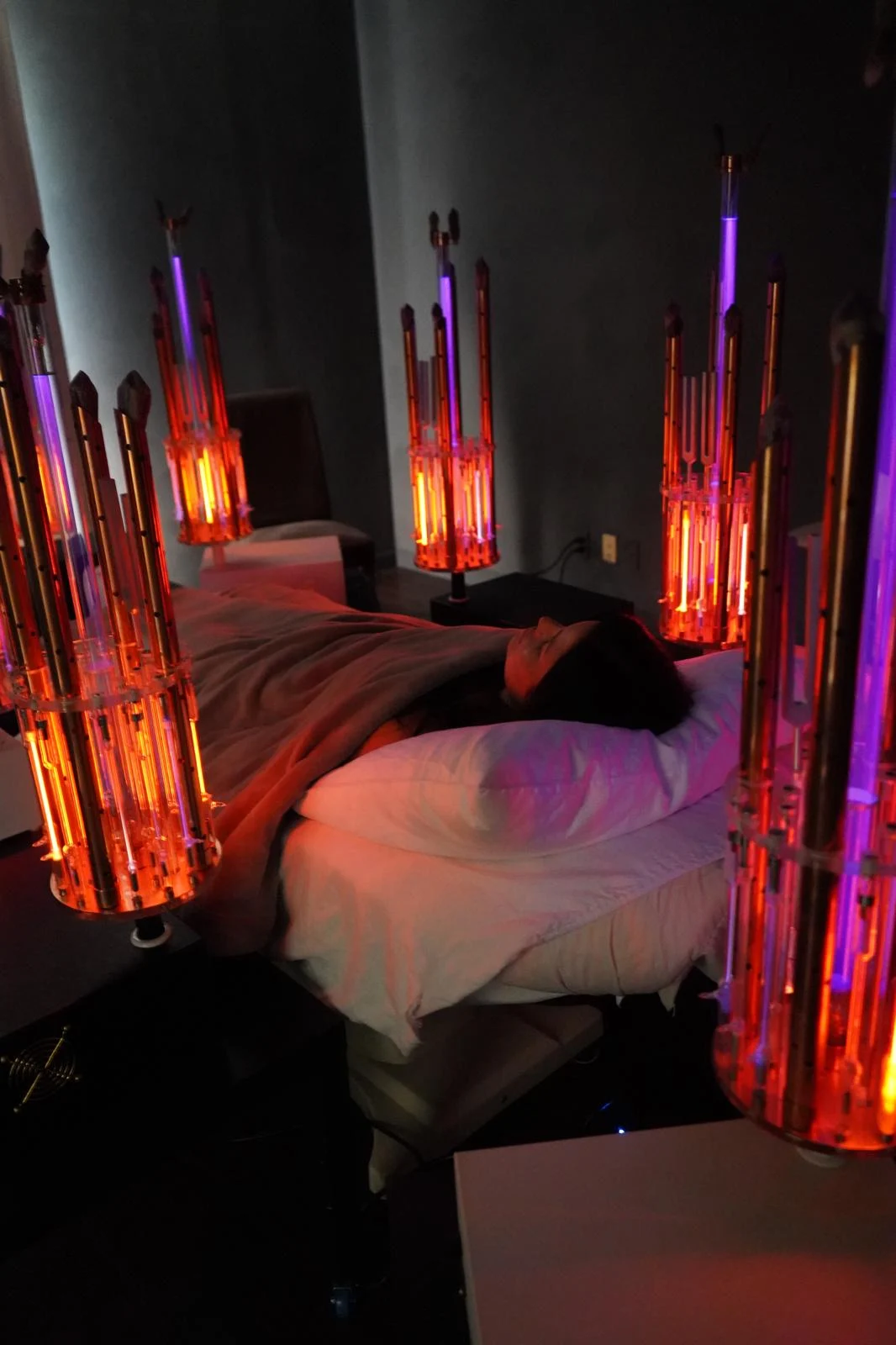 The instrument warming a quiet room